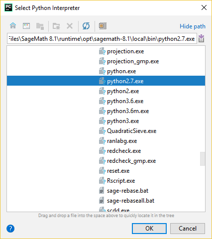 Pycharm add interpreter